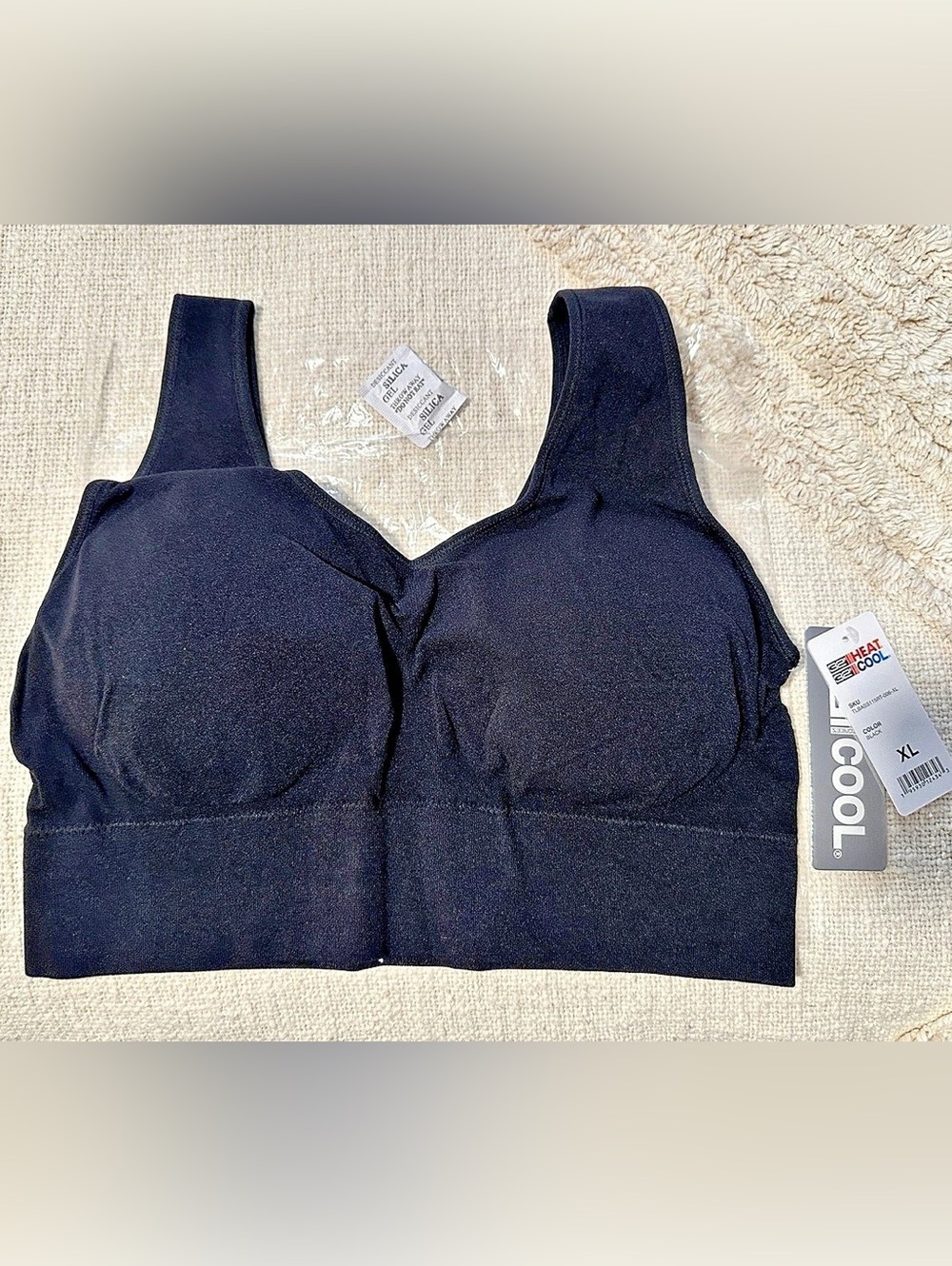 32° Cool Black Sports Bra Size XL NWT